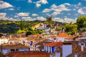 vista-para-a-vila-medieval-de-obidos vista para a vila medieval de obidos